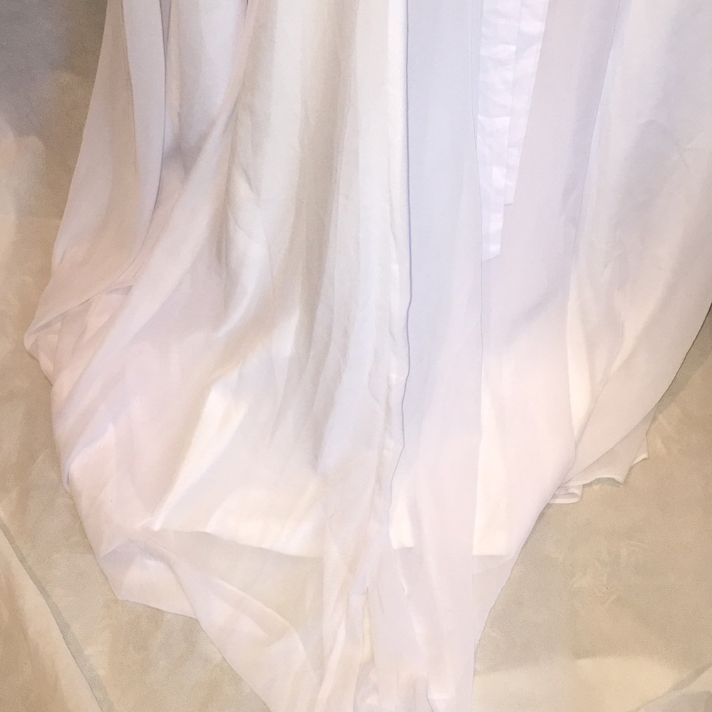 Elegant Long Sleeve A-Line Wedding Dress – Illusion Lace Back & Flowing Train - Picture 14 of 15